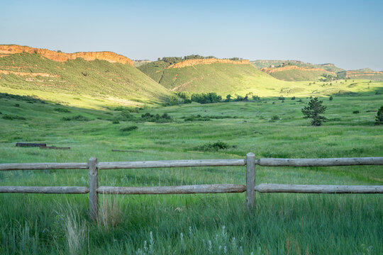 sunset over Colorado foothills in Lory State Park
