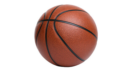Fototapeta premium Orange basketball with black seams and textured surface