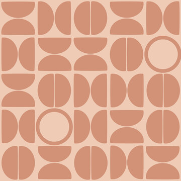 Seamless abstract geometric half-round curve intersect check pattern. Half circle geometric for background, texture, wallpaper, textiles, cards, stationery, phone cases, paper gifts, and wrapping.