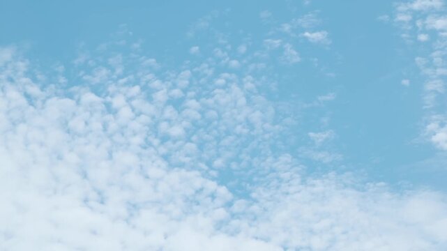 8月の青空に広がる雲