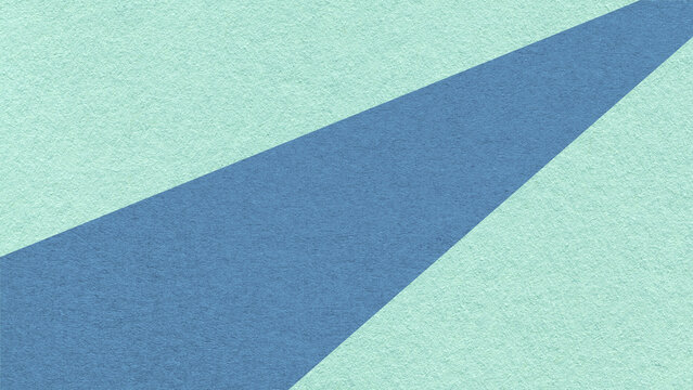Abstract geometric light mint paper background with muted blue ray, macro texture for banner, template, presentation