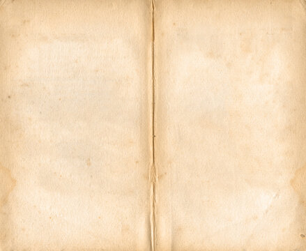 Vintage paper texture with vertical crease