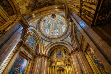 Naklejka premium Interior view from the Cathedral of Santa Maria and San Julian in Cuenca, beautiful town in the Castilla La Mancha region of Spain.