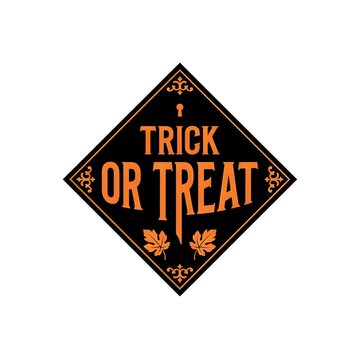 Vintage Halloween Trick or Treat Sign