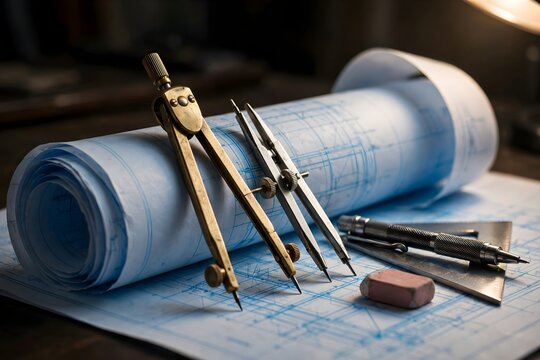 Workbench With Drafting Tools