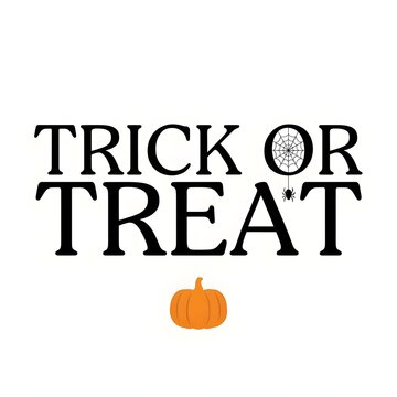 Elegant Halloween Typography Art with Spider and Pumpkin