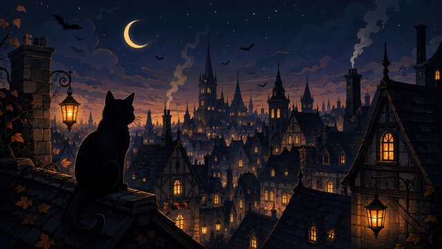 Colorful digital pixel art cityscape at night