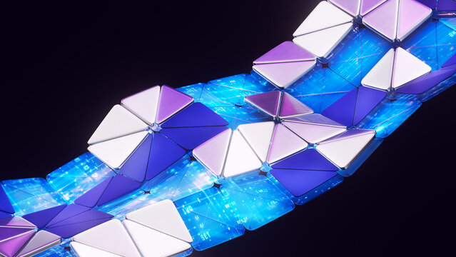 Triangular Data Tiles Digital Flow Path