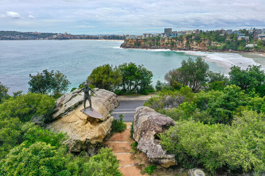 Freshwater Beach Sydney NSW Australia showing Queenscliff and Manly Beach in the background