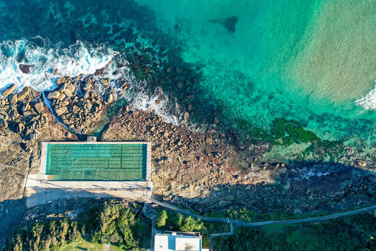 Freshwater Beach, Sydney, Australia, tidal rock pool Harbord