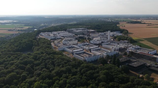 Aerial View of Large Scale Hyperscale Data Center Campus