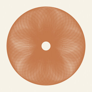 Guilloche engraved line pattern in warm sand