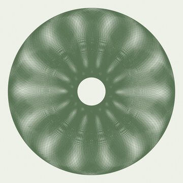 Guilloche engraved line pattern in sage