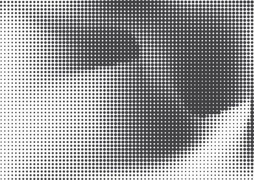 Bold halftone dot pattern abstract graphic design