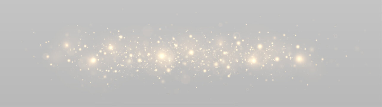 Sparkling light particles with glowing stars and fine glitter.