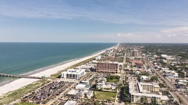 Aerial View of Jacksonville Beach Skyline Along the Atlantic Coast, Florida&rdquo;