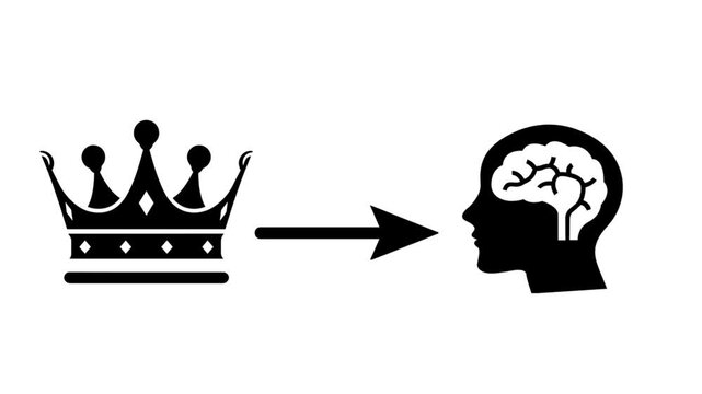 Healthy Brain Crown with No Smoking and No Alcohol Symbol