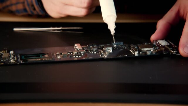 Applying Flux to a Circuit Board