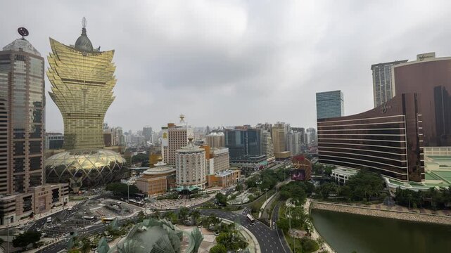 amazing macau skyline in daytime