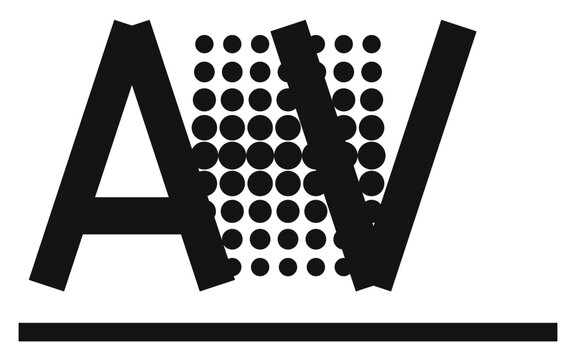 Kerning icon - letter pair spacing adjustment symbol