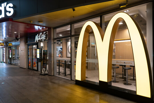 McDonald's and McCafe storefront in Shenzhen