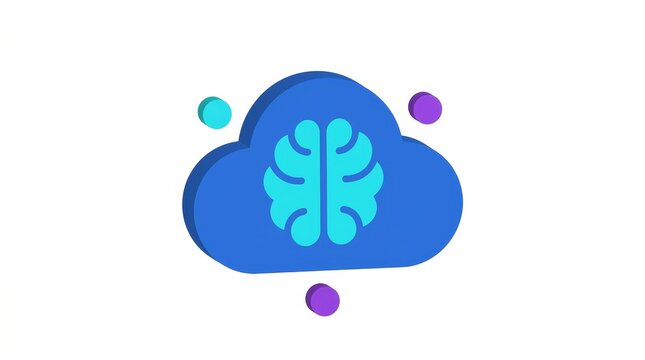 Artificial Intelligence Cloud Concept Icon design illustration graphic vector for internet computing technology business