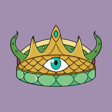A crown designed for a mythical queen with dragon. 