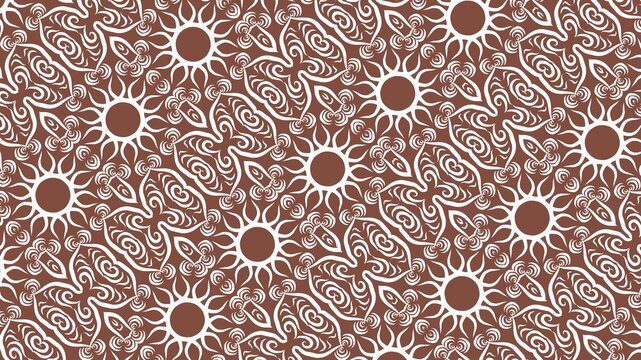 Dense Floral Sunburst Seamless Pattern, Intricate Botanical Ornamental Vector Design
