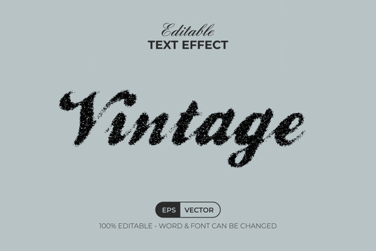 Editable Text Effect Distressed Texture Style.
