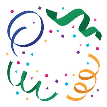 Colorful Party Streamers and Confetti Celebration Decoration Collection