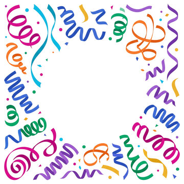 Colorful Party Streamers and Confetti Celebration Decoration Collection