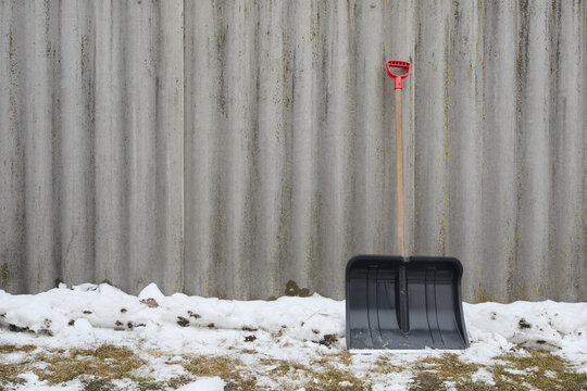 A shovel for snow removal during the winter period.