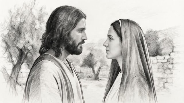 Representaci&oacute;n sagrada de Jes&uacute;s y Mar&iacute;a