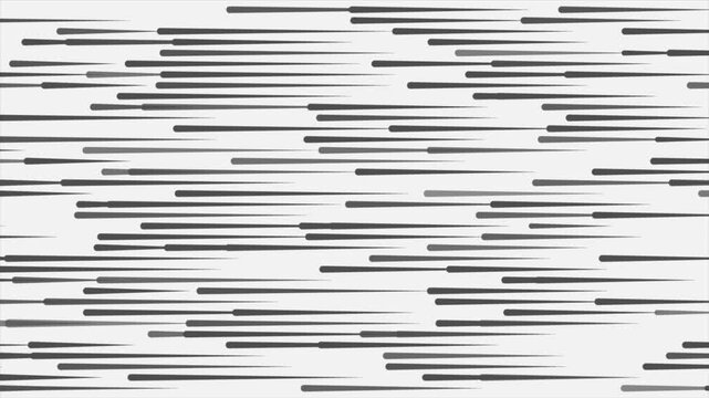 Abstract dynamic speed horizontal lines background with fast motion effect, minimalistic black and grey stripe pattern. Seamless looping motion design. Video animation Ultra HD 4K 3840x2160