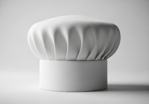 White chef hat isolated on white background