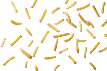 Fototapeta premium Scattered Golden Confetti Strips