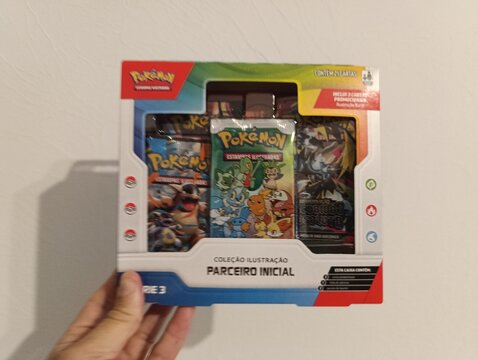 Cartas de Pok&eacute;mon - Cole&ccedil;&atilde;o Ilustra&ccedil;&atilde;o Parceiro Inicial.