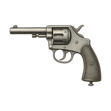 PNG Vintage revolver gun isolated on transparent background