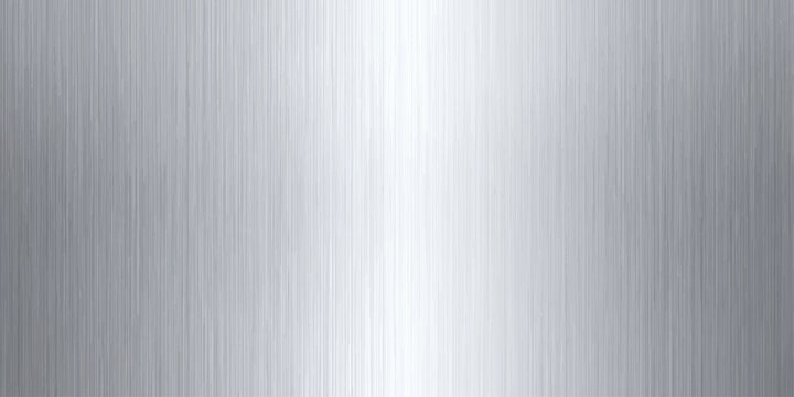 Brushed metal texture with vertical grain and a central highlight, conveying a sleek, modern, and industrial aesthetic.