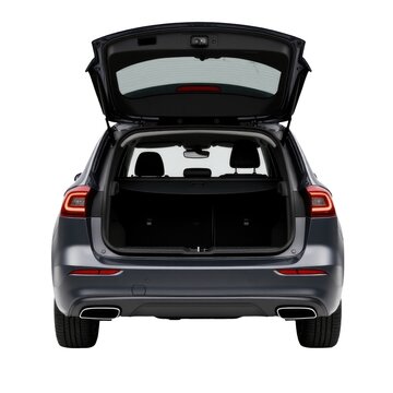 Open trunk of a car, possibly for loading or unloading