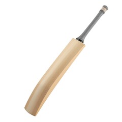Fototapeta premium A cricket bat with a wooden handle on a clean white surface