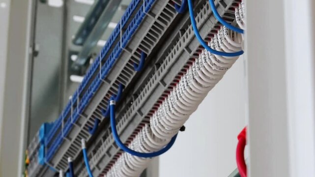 Electrical panel for organizing power supply according to the Smart Home system on KNX automation. 