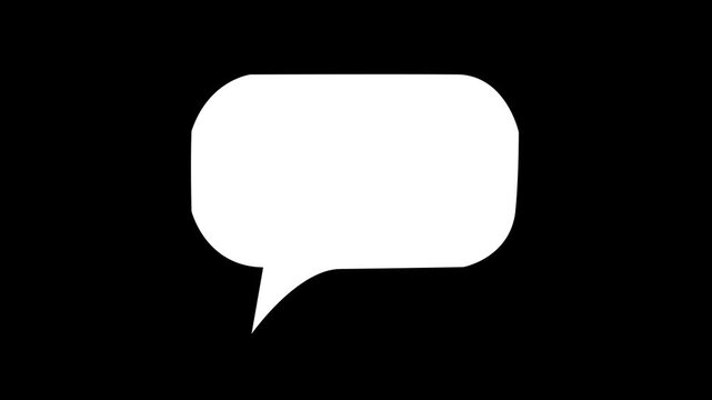Online bubble chat messages Green Screen chroma key, pop up chat box, Text box, 3d Animation Speech Bubble Alpha channel. message box cartoon animated icon.Motion graphics of concept