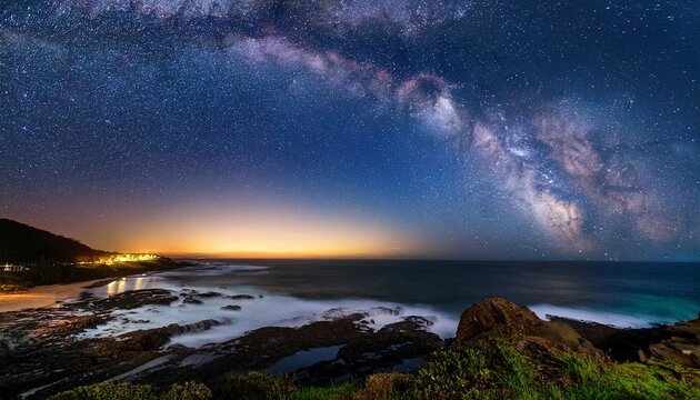 milkyway nightsky from bombo kiama nsw