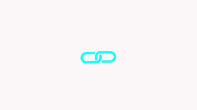 Chain link logo icon, chain sign, steel chain, link logo icon illustration white background.