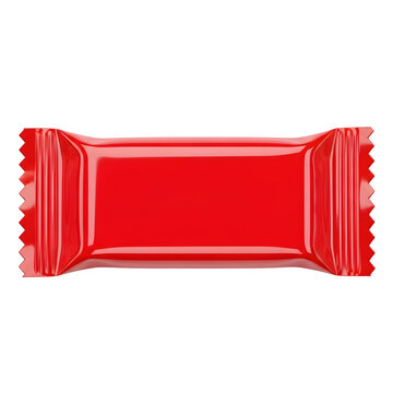 Red candy bar wrapper flat design illustration