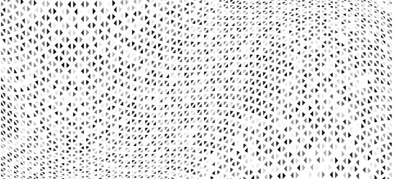 Geometric pattern of black diamonds on a white background.Seamless in one direction.Long fade out.The radial transformation method.