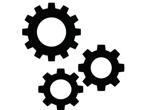 Mechanical gears cogs engineering mechanism industry technology vector