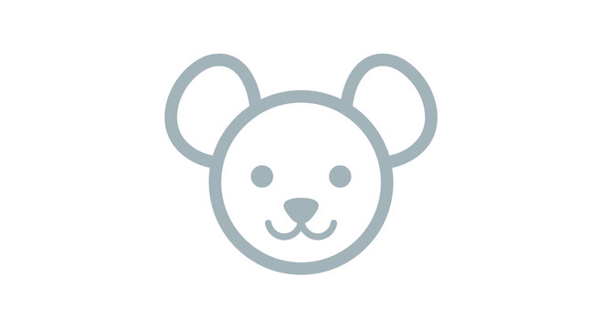 Simple mouse face outline icon.