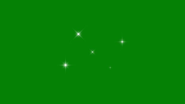 stars shine animation on black background. fast glitter star motion, white cartoon, flat, vector, doodles style stars blinking. sparkle Star light effect, glowing twinkling glitter star